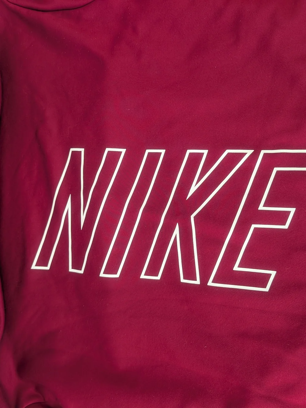 Nike Women's Medium Burgundy Cowl neck Hoodie with White Swoosh